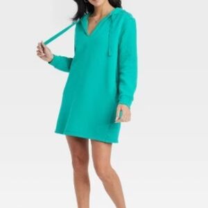 Universal Standard Teal Long Sleeve Dress